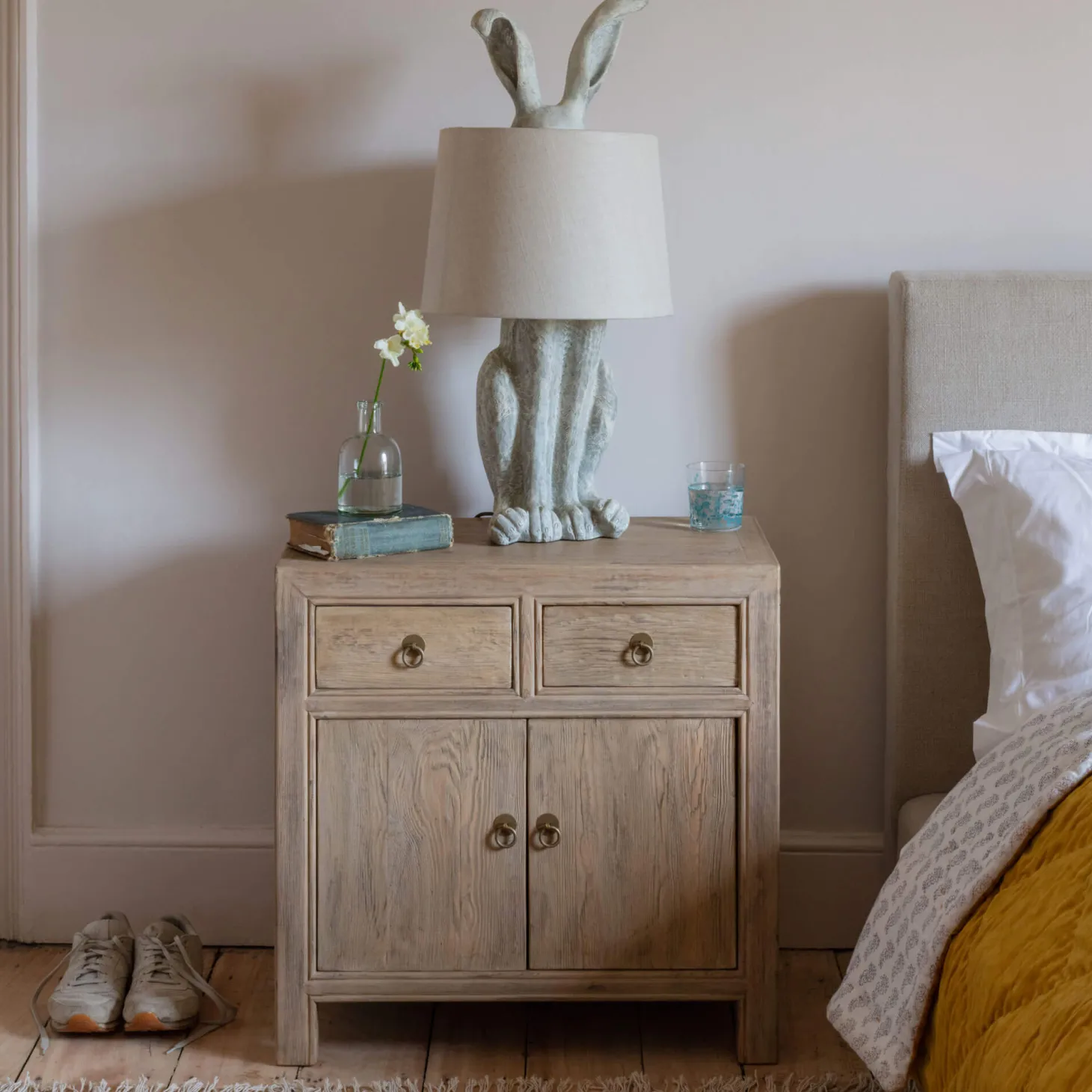 Leshan Natural Bedside Table