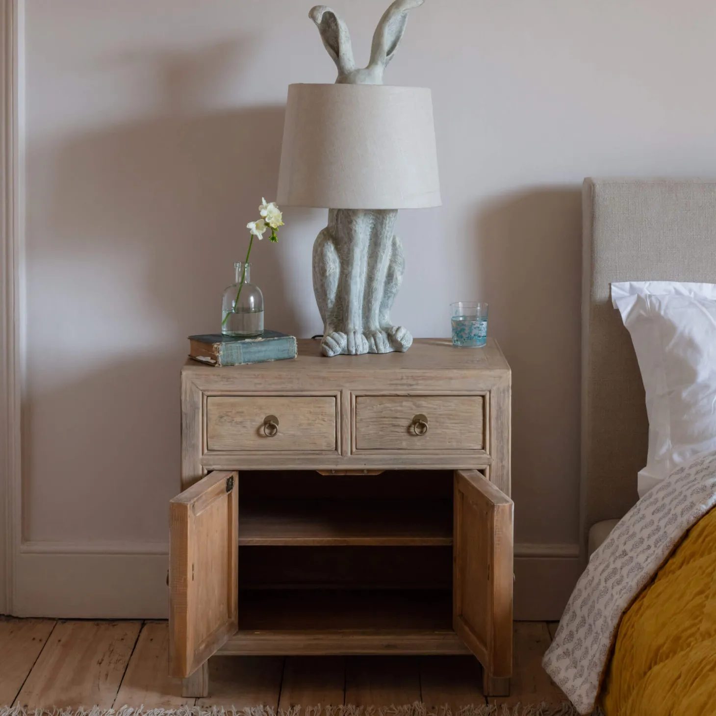 Leshan Natural Bedside Table