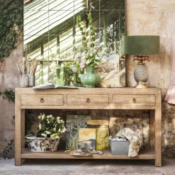 Leshan Natural Three Drawer Sideboard