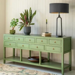 Leshan Nine Drawer Jade Sideboard