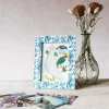 Light Blue Floral Print Bone Frame