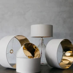 Light Grey Cotton Lamp Shades