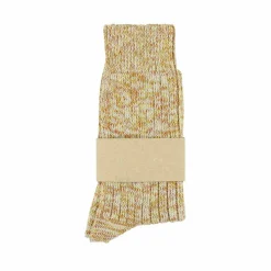 Lime and Brick Melange Socks