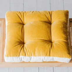 Linen Border Velvet Seat Pads