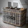 Log and Kindling Basket with Rope