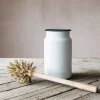 Loo Brush in Enamel Pot