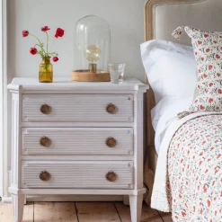 Lottie Three Drawer Bedside Table