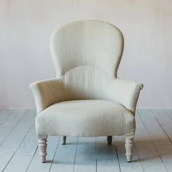 Louise Natural Linen Armchair