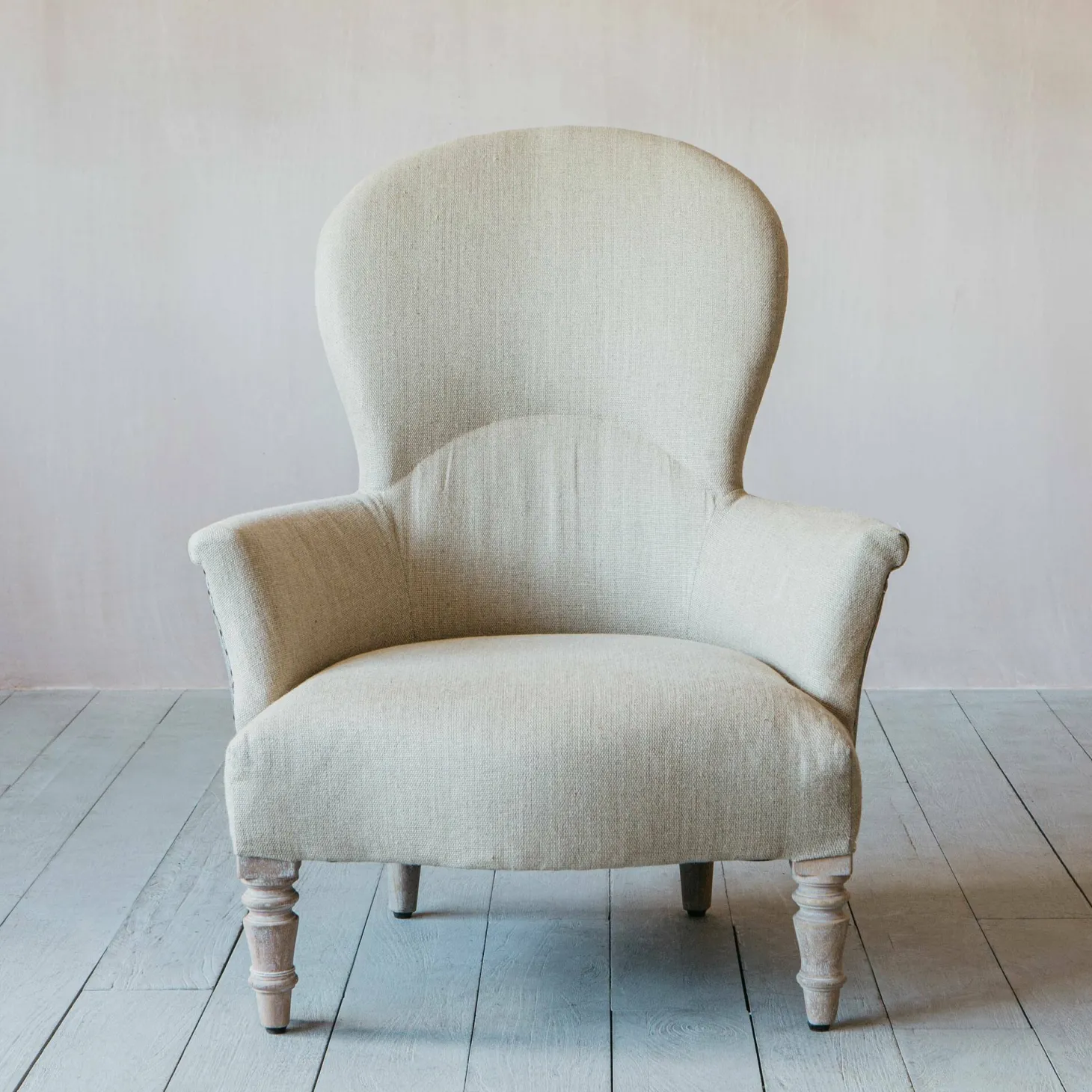 Louise Natural Linen Armchair