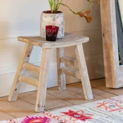 Low Fir Wooden Stool