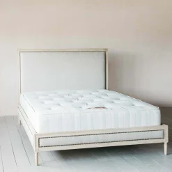 Luna Natural Linen King Size Bed