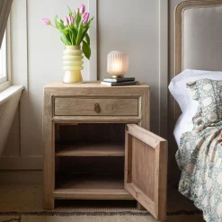 Macau Natural Bedside Table