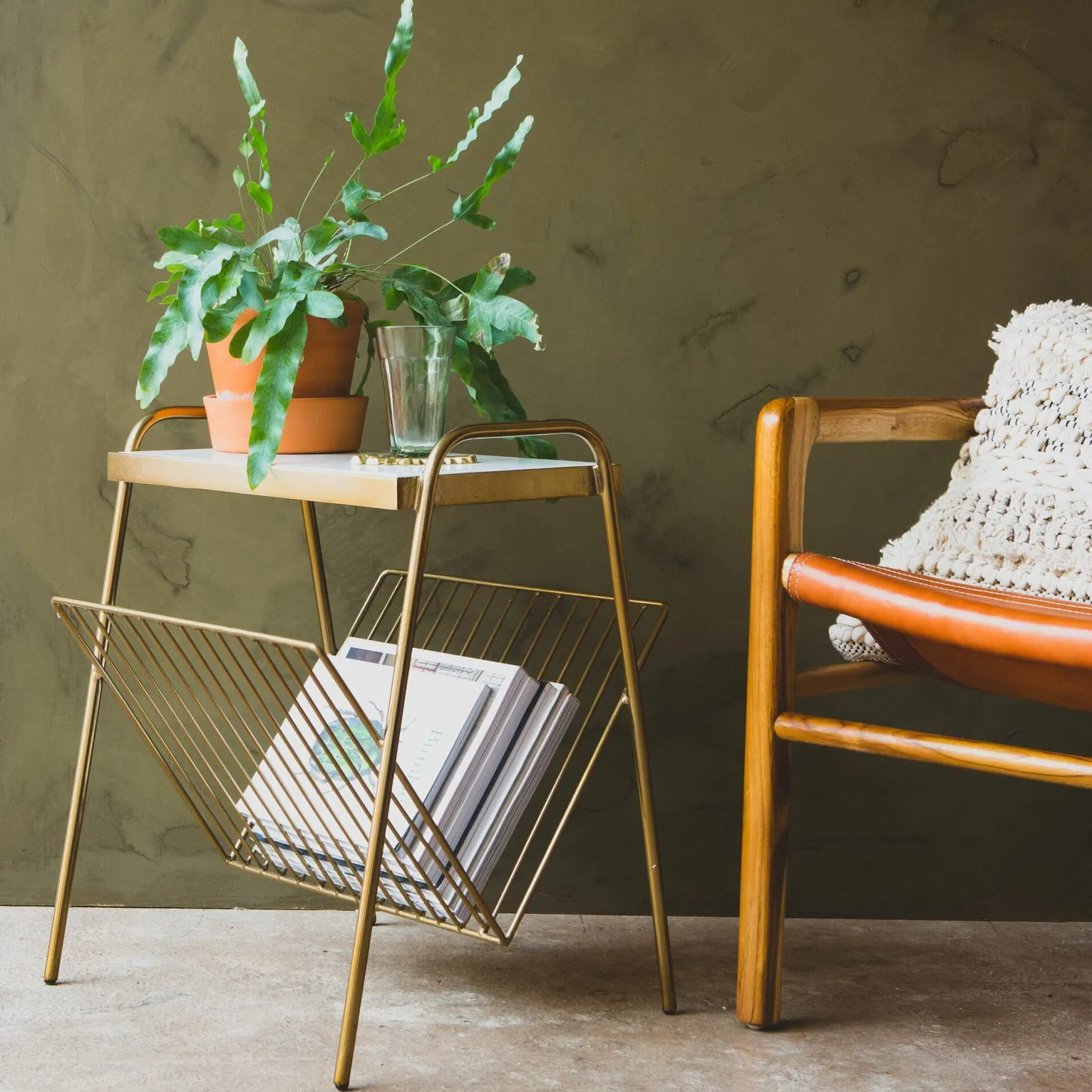 Magazine Rack Side Table