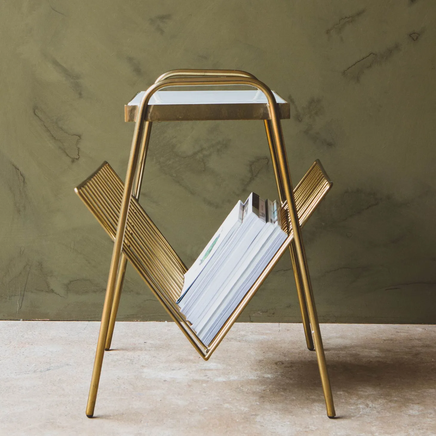 Magazine Rack Side Table