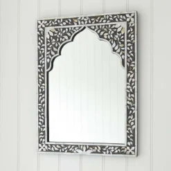 Mandir Grey Mother of Pearl Mirror