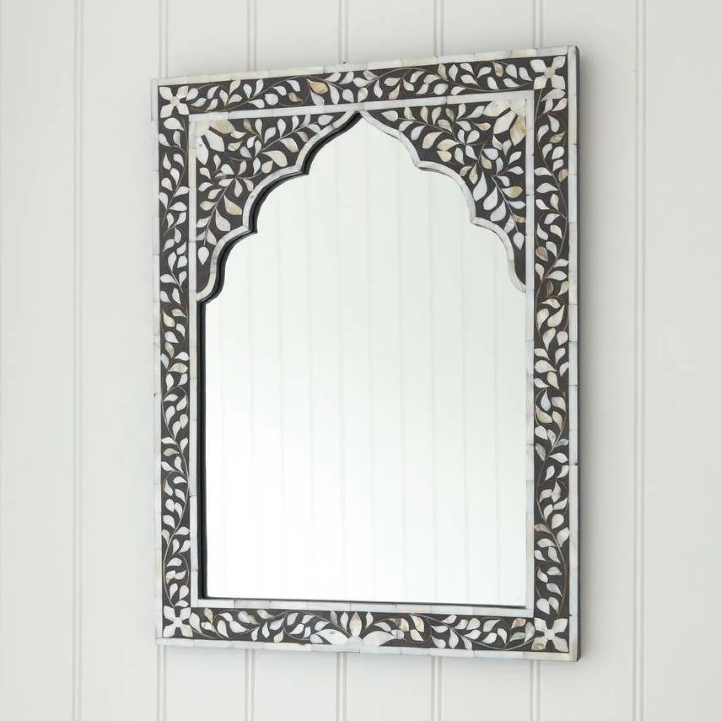 Mandir Grey Mother of Pearl Mirror