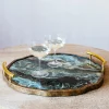 Marble Effect Tray with Handles
