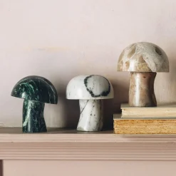 Marble Mushroom Statues