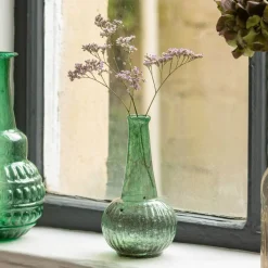 Marbled Green Glass Vase