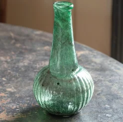 Marbled Green Glass Vase