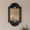 Margot Black Wooden Carved Mirror