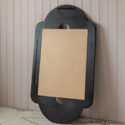Margot Black Wooden Carved Mirror