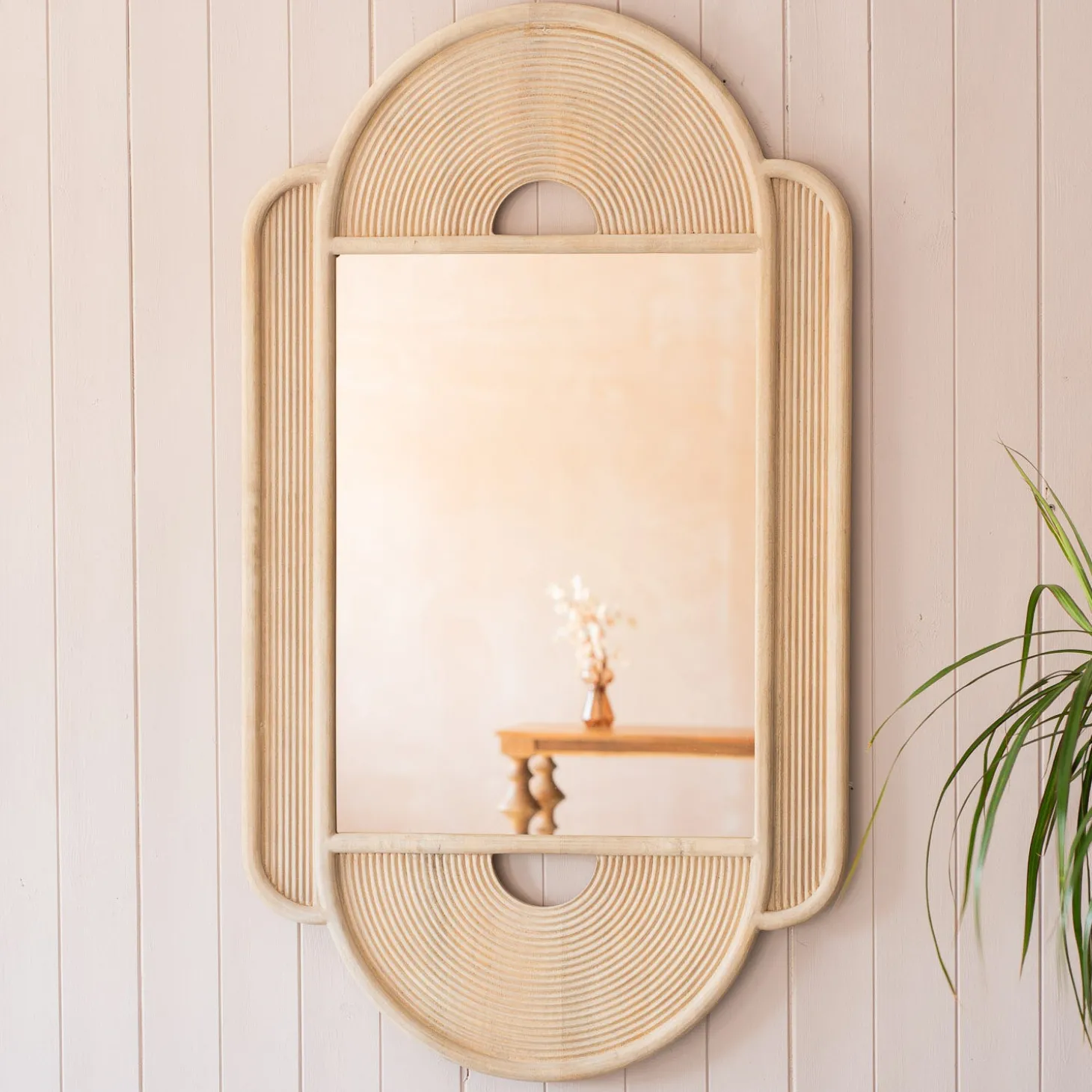Margot Natural Wooden Wall Mirror