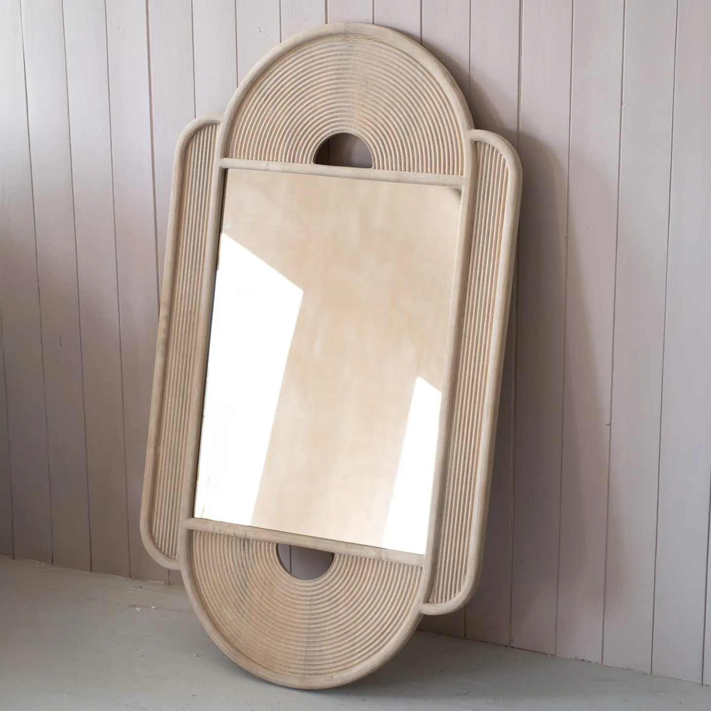 Margot Natural Wooden Wall Mirror