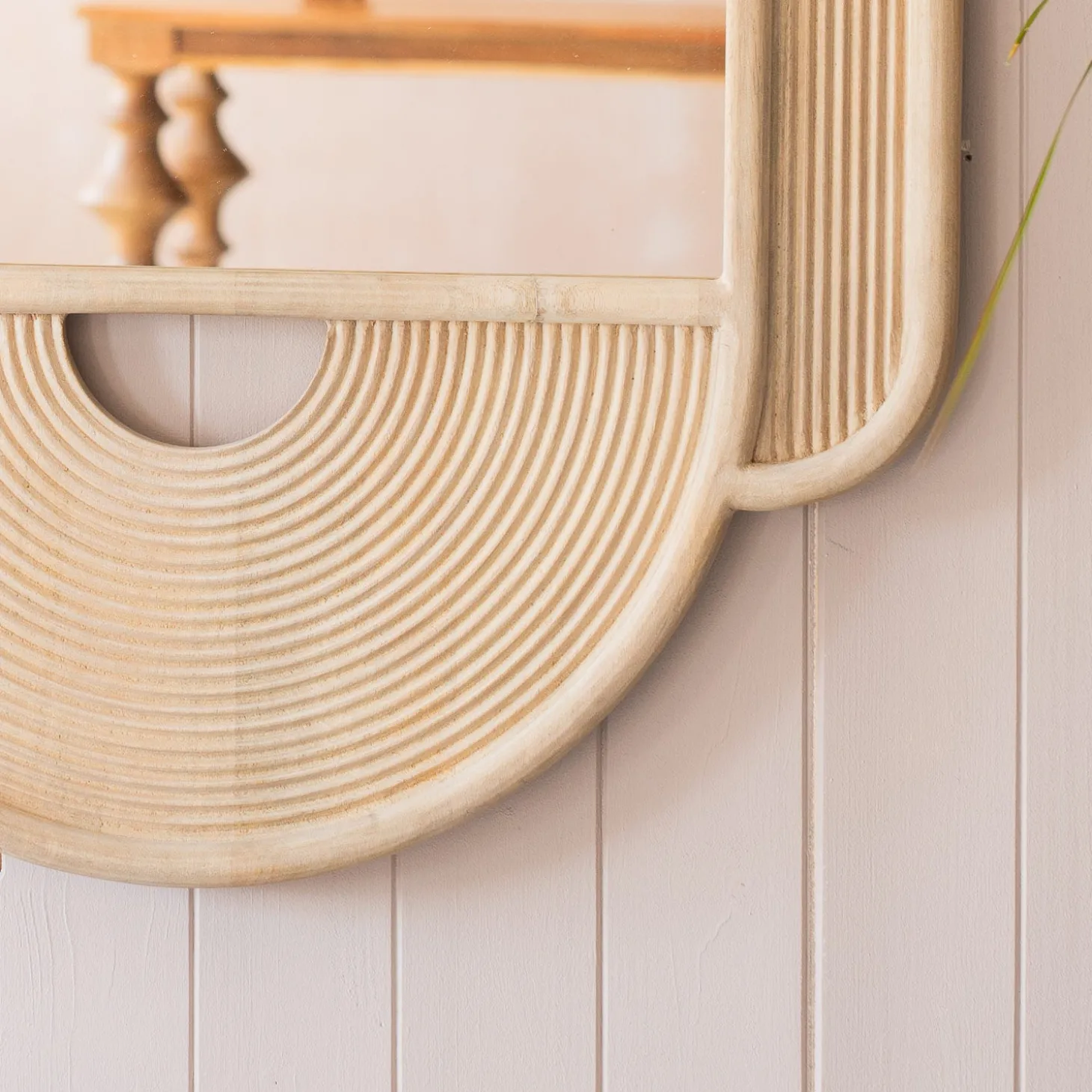 Margot Natural Wooden Wall Mirror