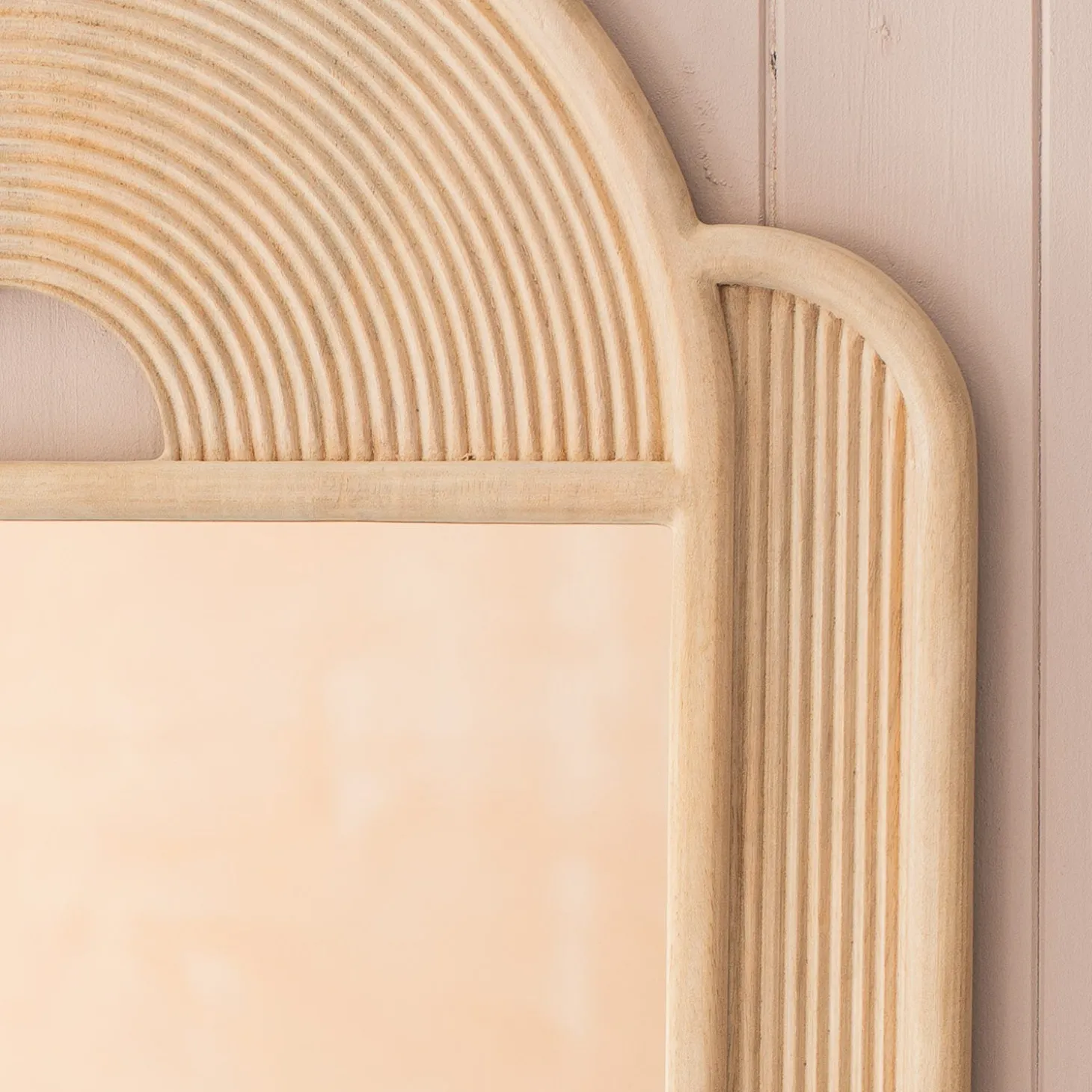 Margot Natural Wooden Wall Mirror