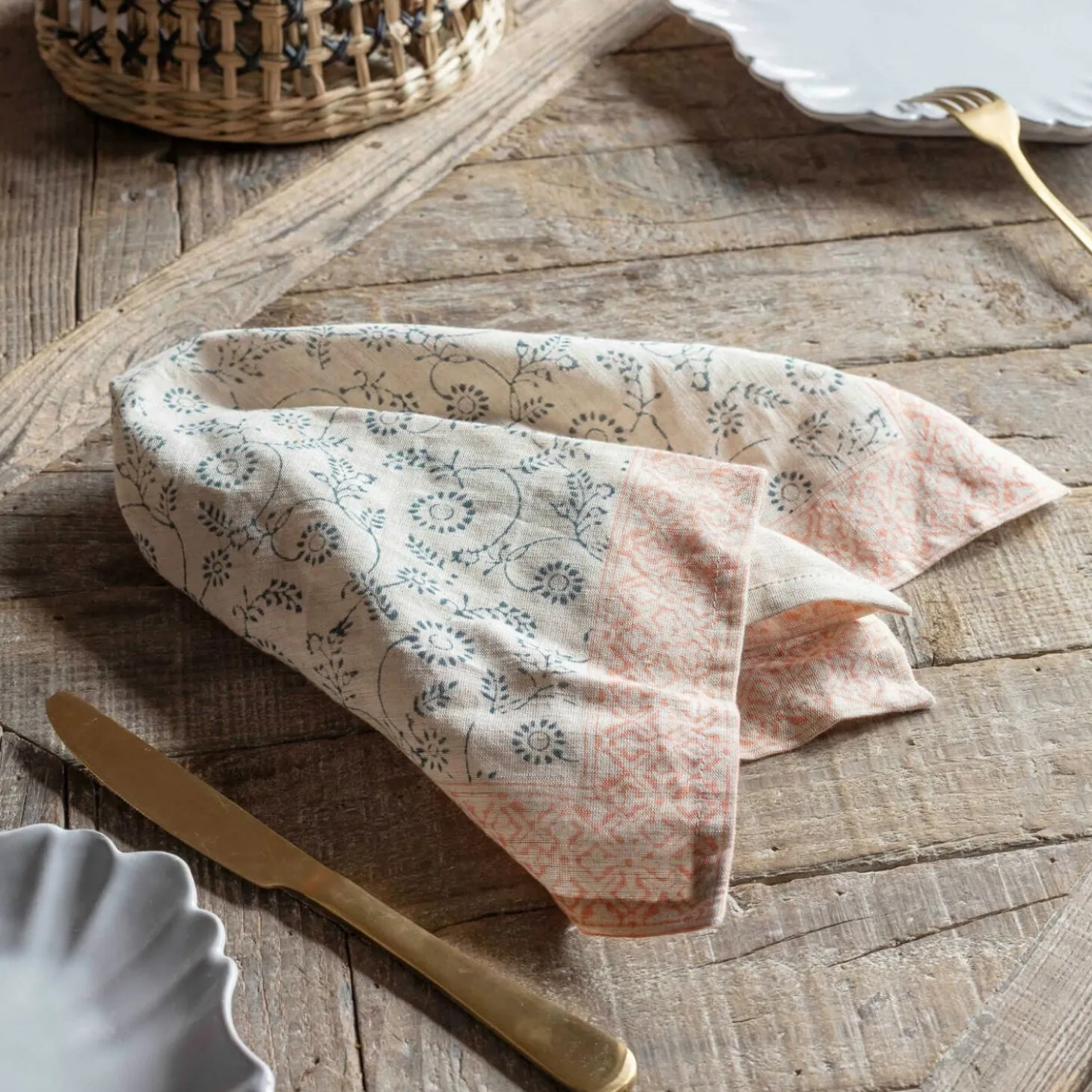 Matilde Linen Block Printed Napkin