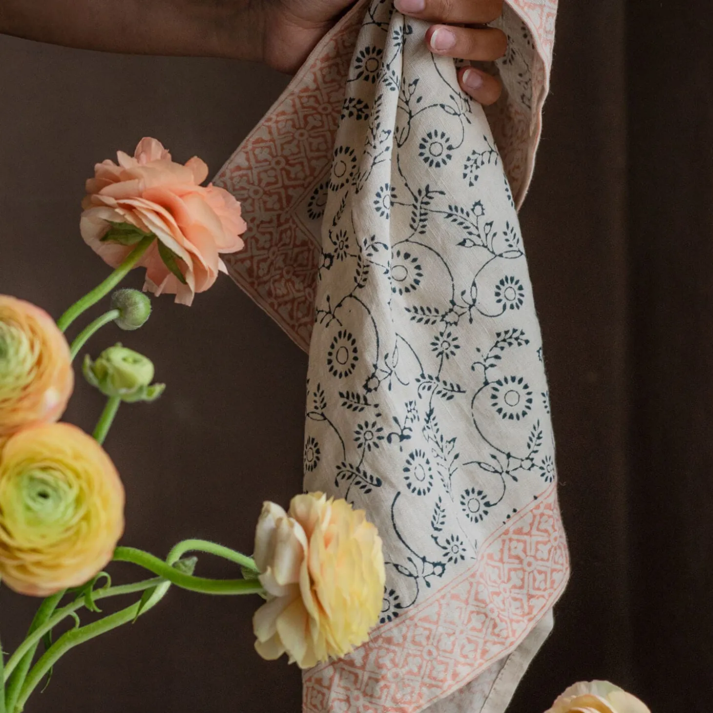 Matilde Linen Block Printed Napkin