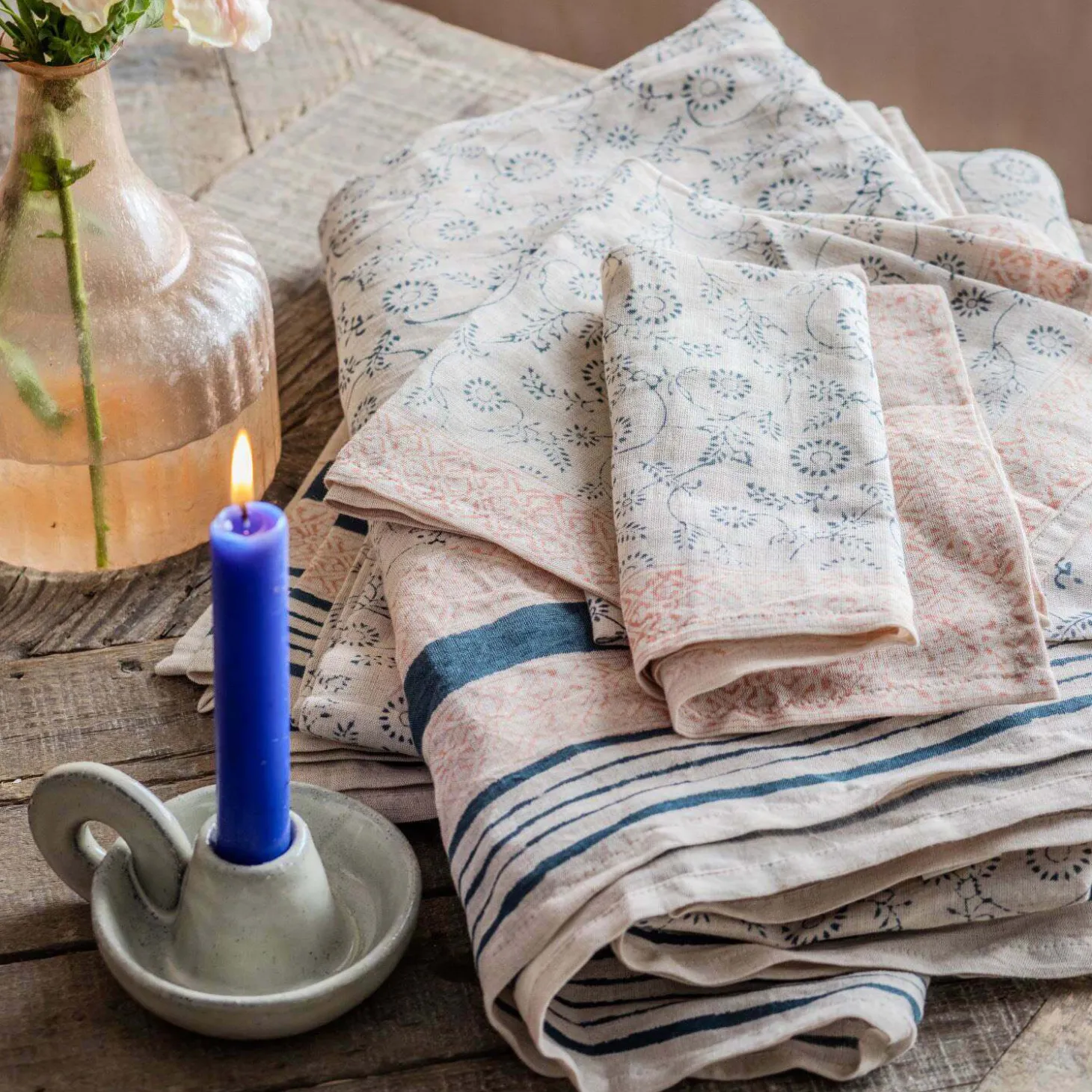 Matilde Linen Block Printed Napkin