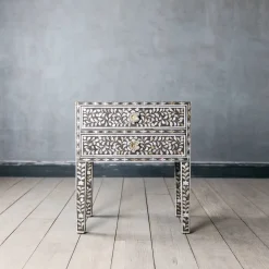 Maxi Grey Mother of Pearl Bedside Table