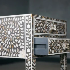 Maxi Grey Mother of Pearl Bedside Table