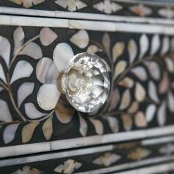 Maxi Grey Mother of Pearl Bedside Table