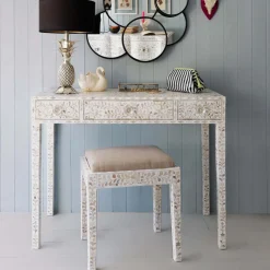 Maxi White Mother of Pearl Dressing Table
