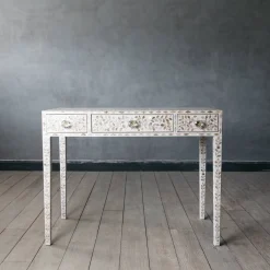 Maxi White Mother of Pearl Dressing Table