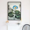Medium Framed Blue Water Lily Print