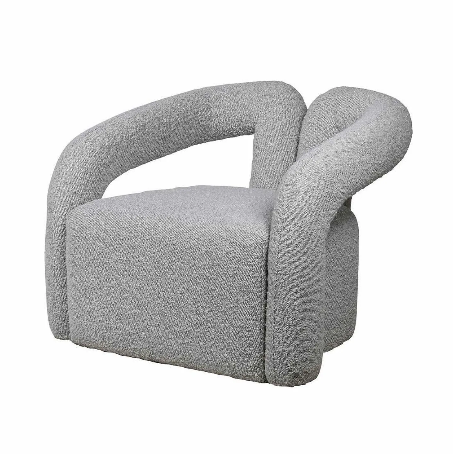 Mika Grey Bouclé Armchair