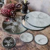 Mirrored Glass Palm Tree Placemat