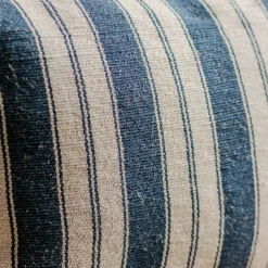 Moana Blue and White Striped Rectangular Cushion