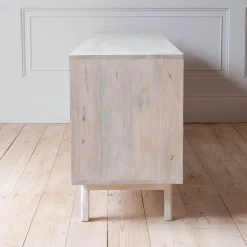 Momoka Hand-Carved Sideboard with Sliding Doors