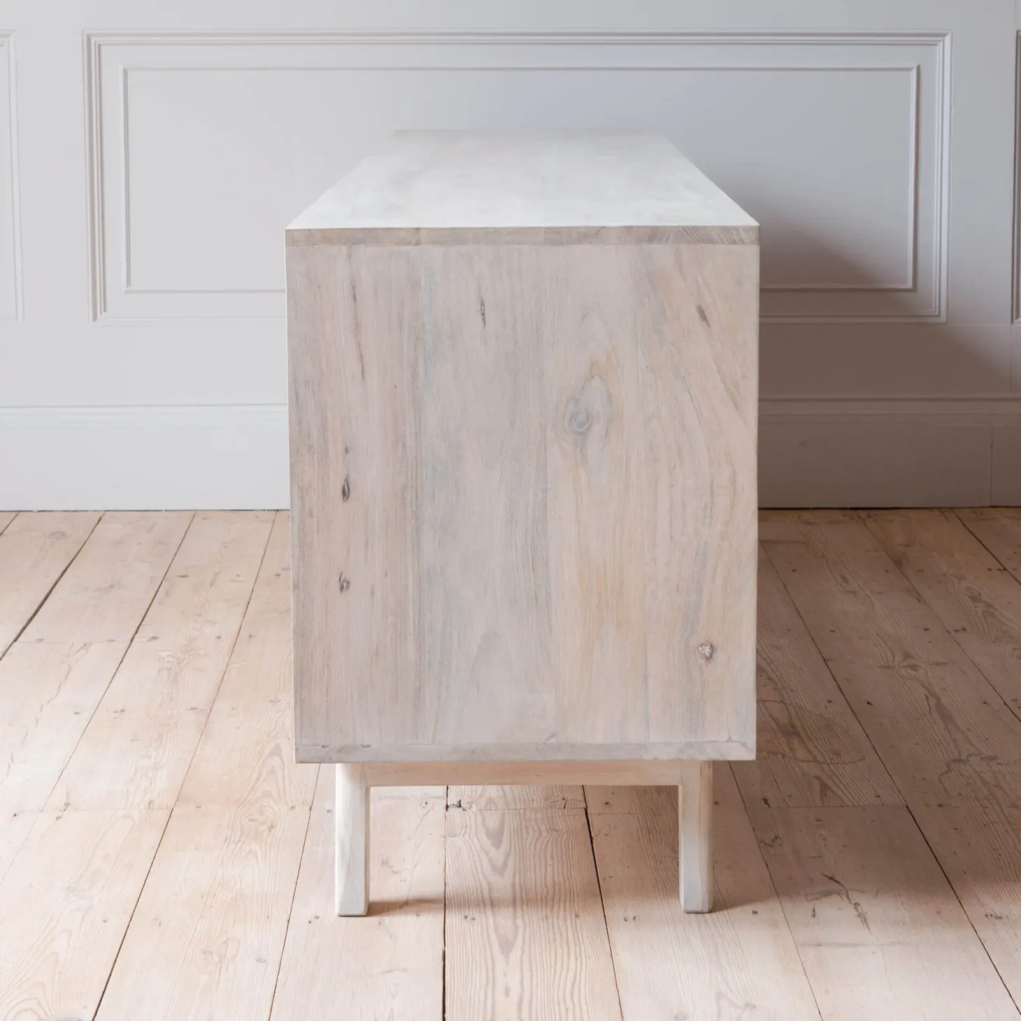 Momoka Hand-Carved Sideboard with Sliding Doors