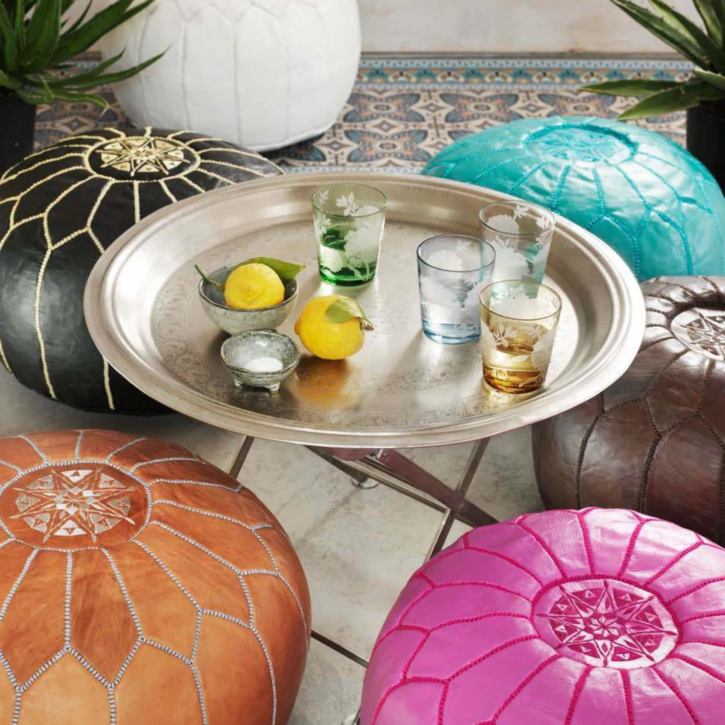 Moroccan Pouffe Covers