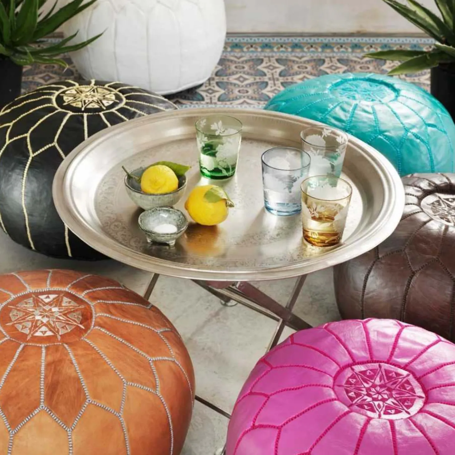 Moroccan Pouffe Covers