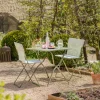 Moss Green Balcony Table and Two Chairs Set