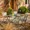 Moss Green Balcony Table and Four Chairs Set