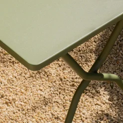 Moss Green Balcony Table and Four Chairs Set