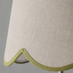 Moss Green Scallop Lamp Shades